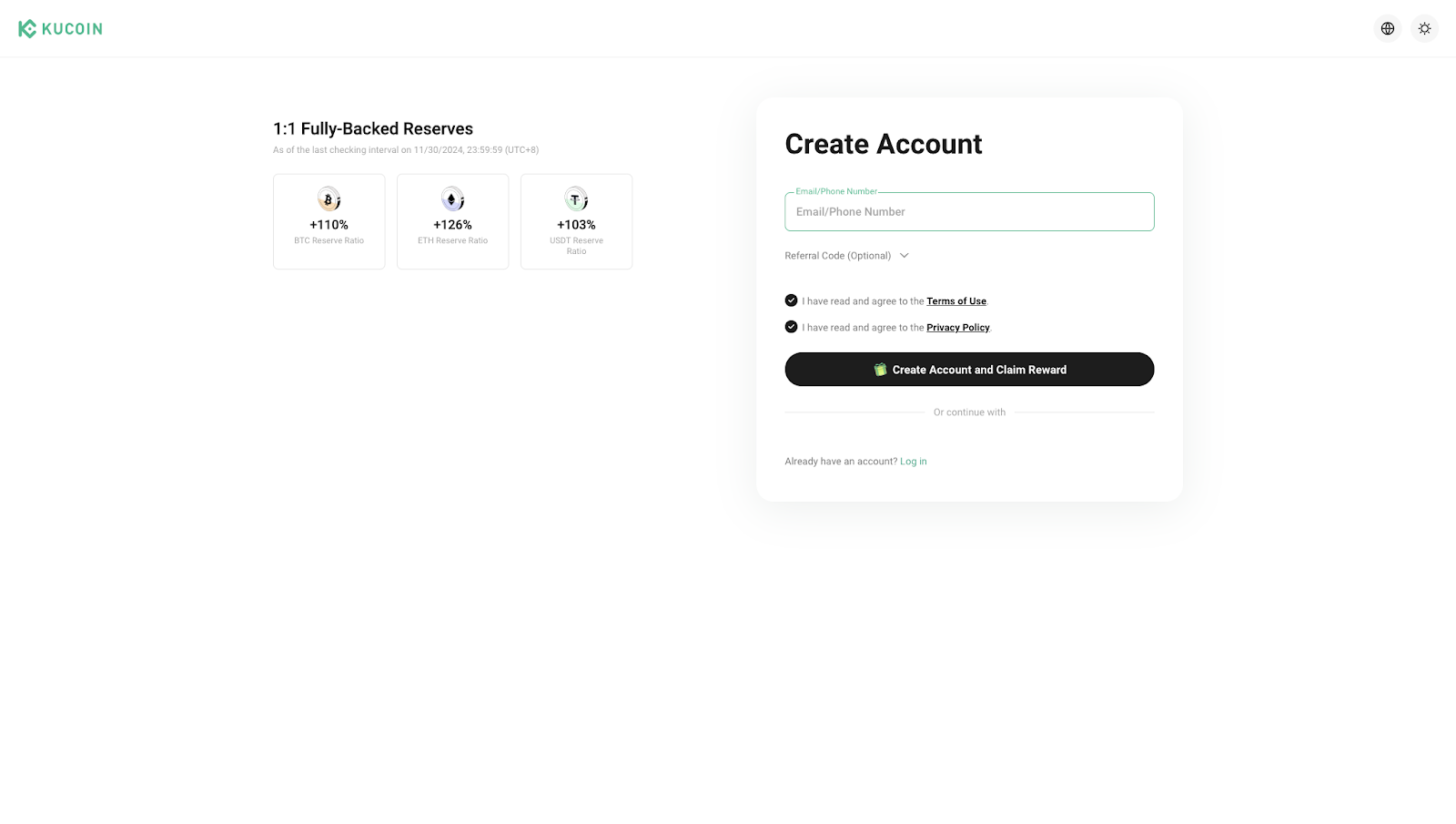 Step 1: Sign Up on KuCoin Using the Referral Code QBSSSULJ