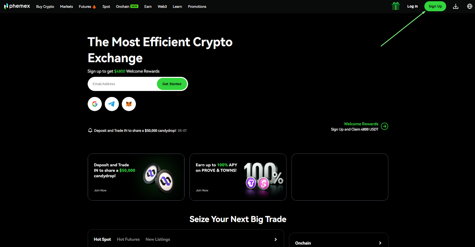 Step 1: Sign Up for a New Phemex Account Using Code ICDQD9