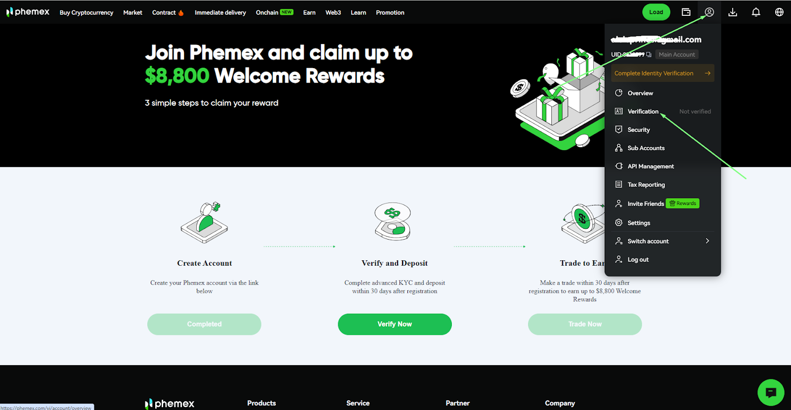 Step 2: Complete Phemex KYC Verification