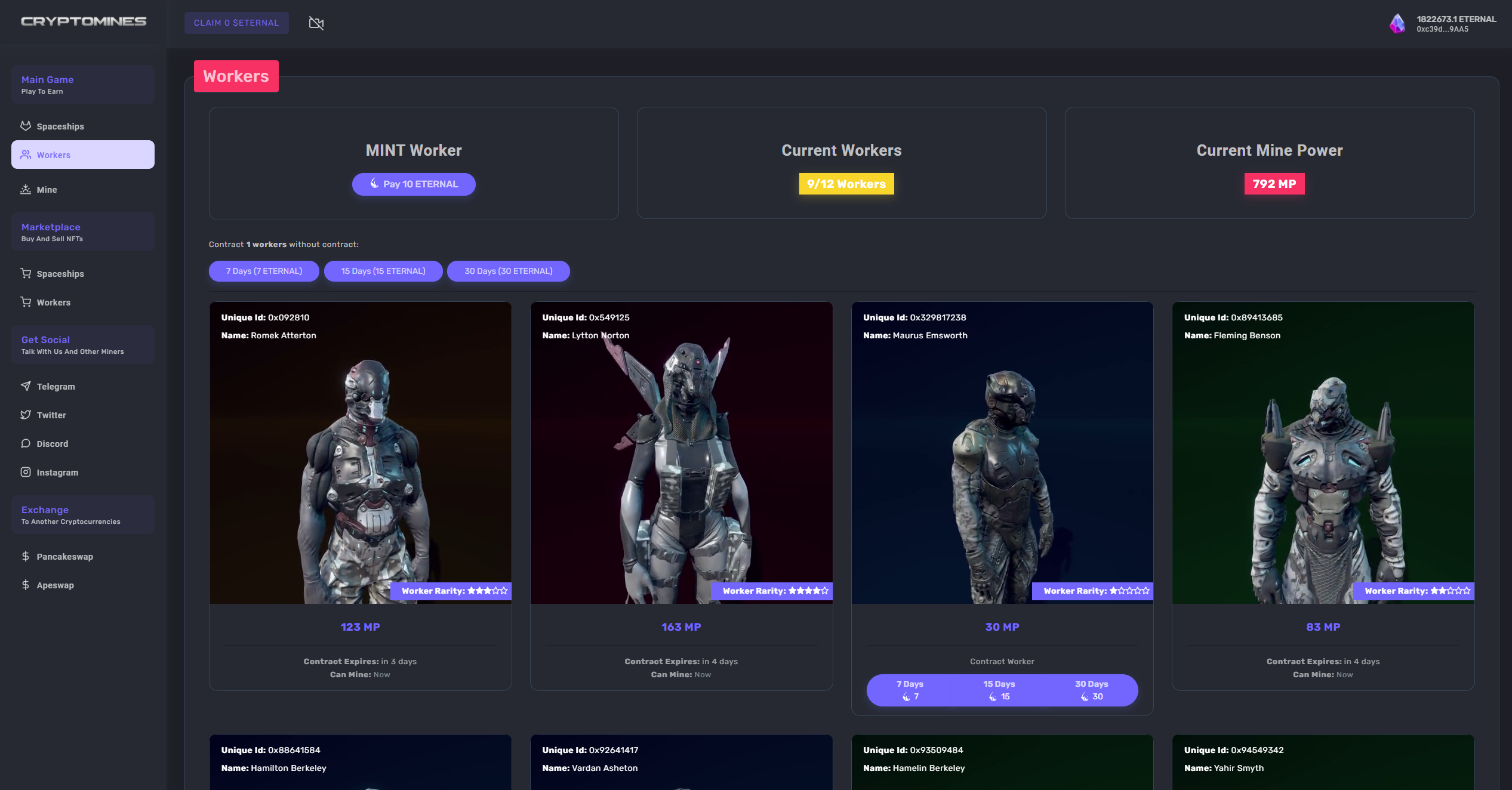 CryptoMines NFT Game Stats - ChainPlay.gg