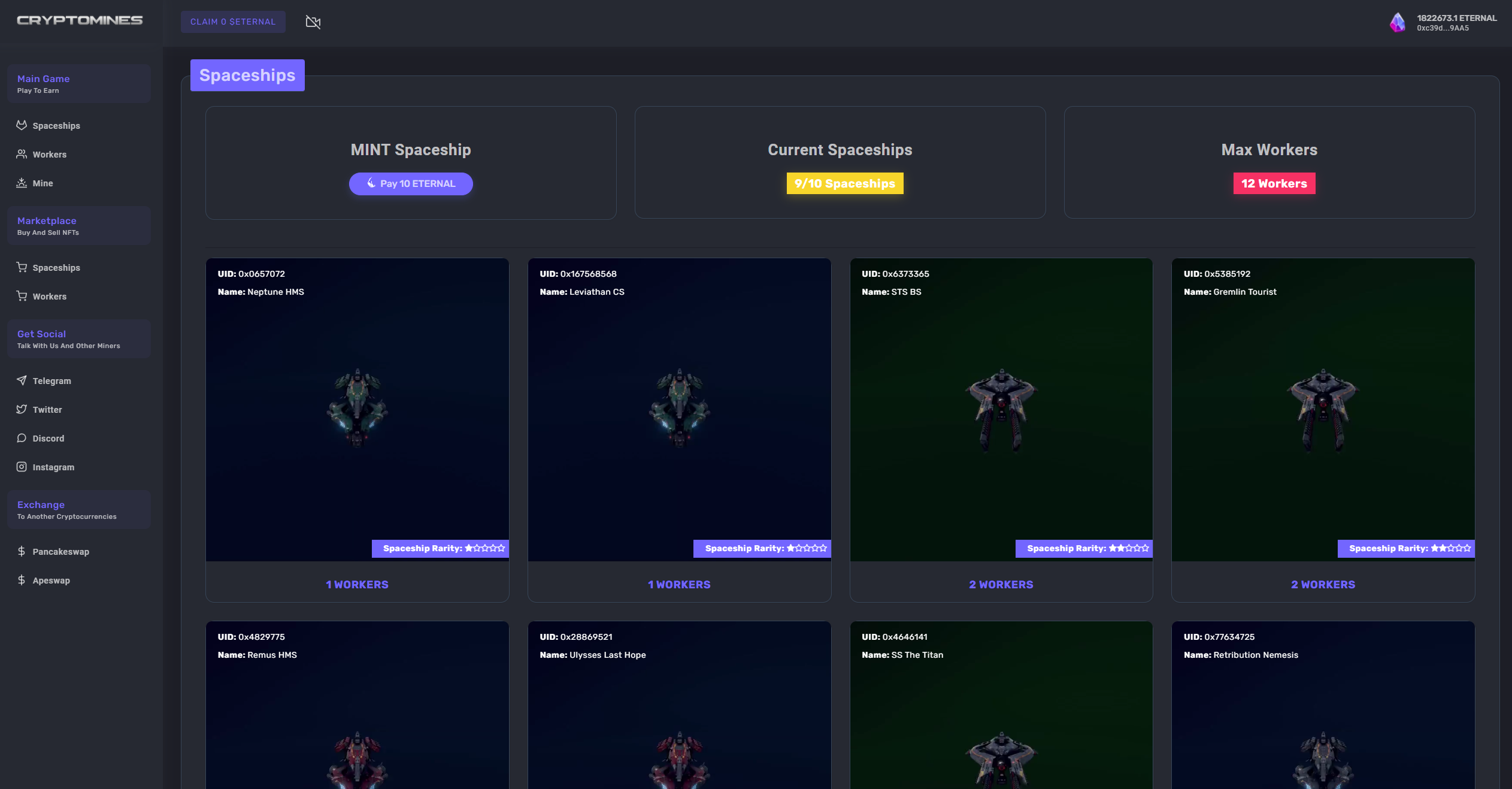 CryptoMines NFT Game Stats - ChainPlay.gg