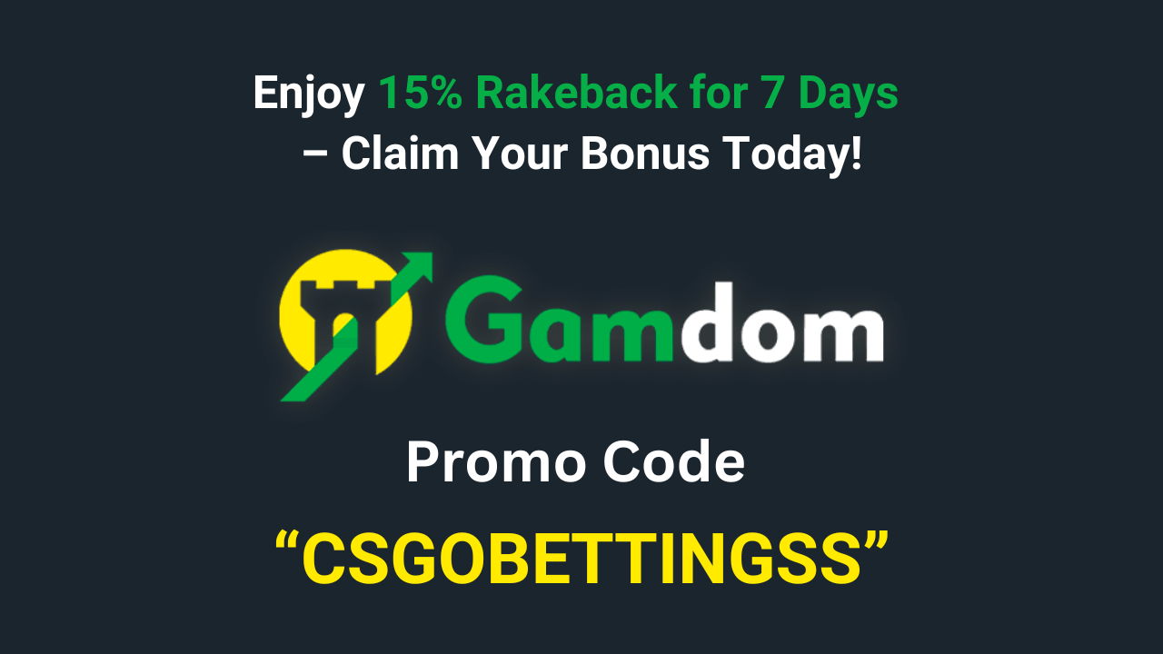 Gamdom Promo Code “CSGOBETTINGSS”: How to Activate 15% Rakeback Bonus