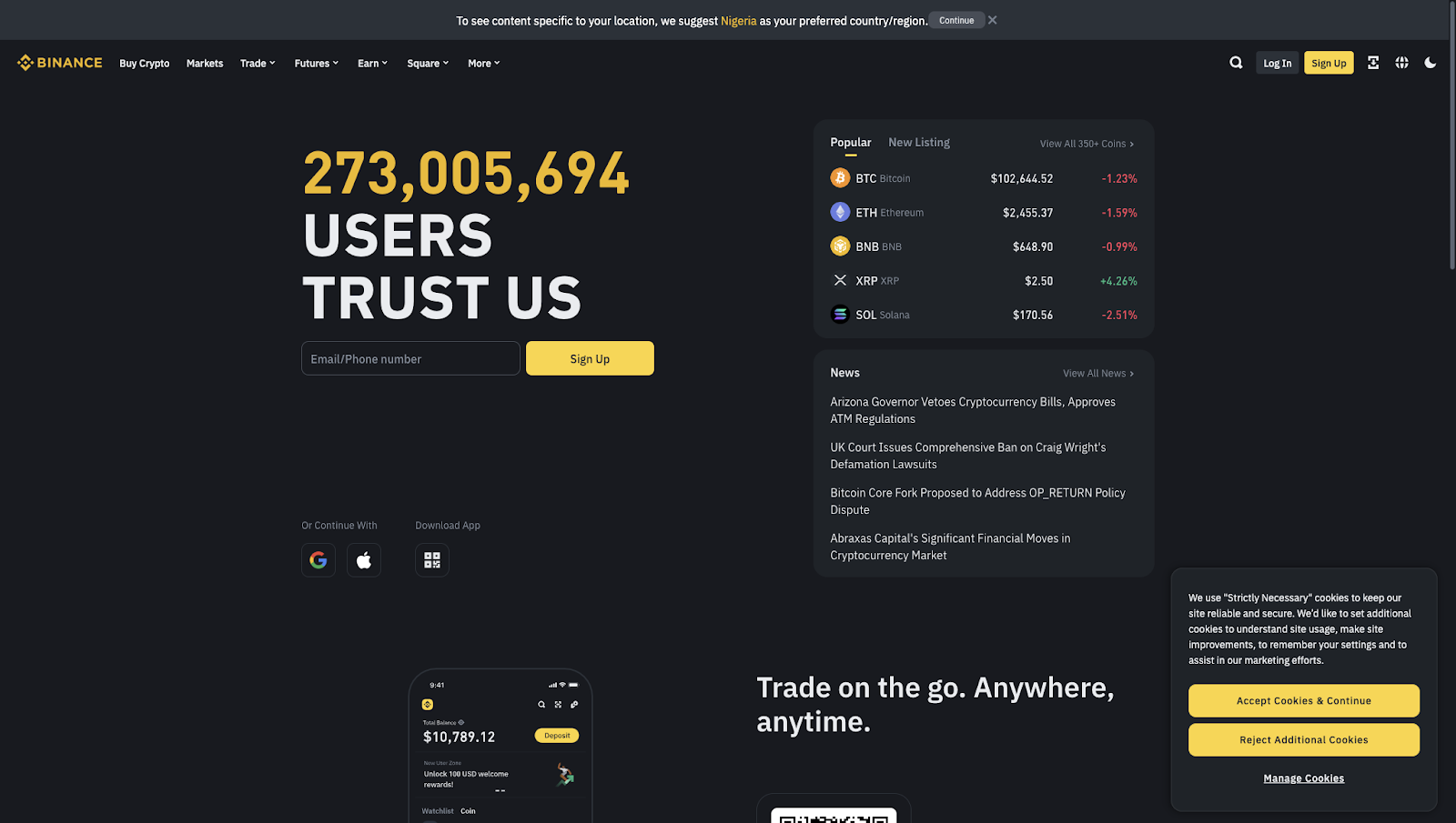 Binance: Up to $100 Crypto Sign Up  & Welcome Rewards