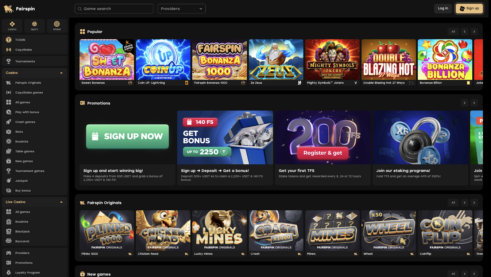 20. Fairspin: Blockchain Crypto Casino No Deposit Bonus