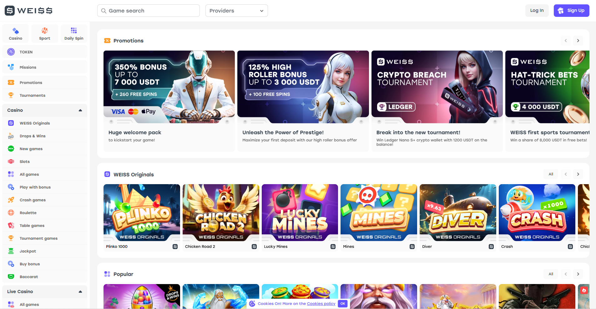 1.Weiss Casino: Top Crypto Casino No Deposit Bonus Alternative