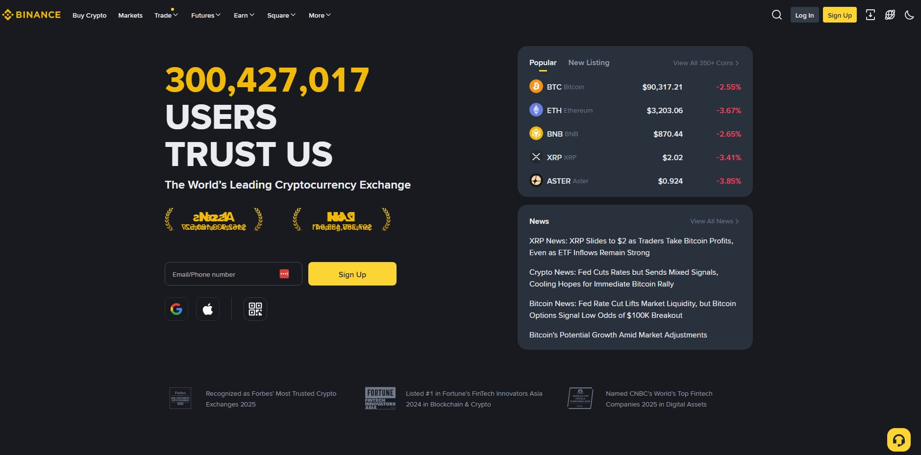 Binance — Best Crypto Trading Platform Overall