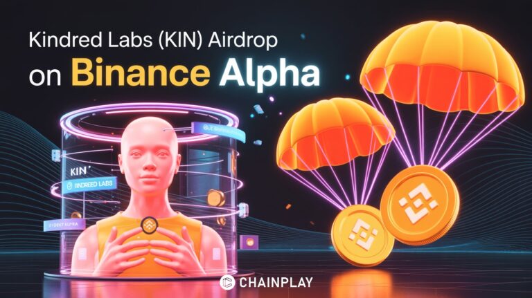 AI-powered digital character with blockchain interface and Binance Alpha crypto dashboard
