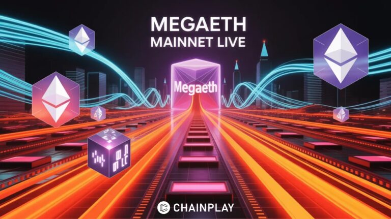 MegaETH blockchain network visualizing 100,000 TPS performance on Ethereum-compatible infrastructure