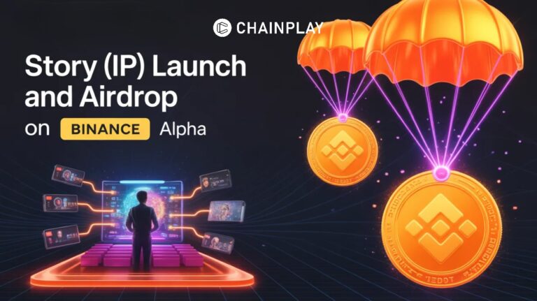 Story (IP) token launch on Binance Alpha featuring digital creators and blockchain IP ownership