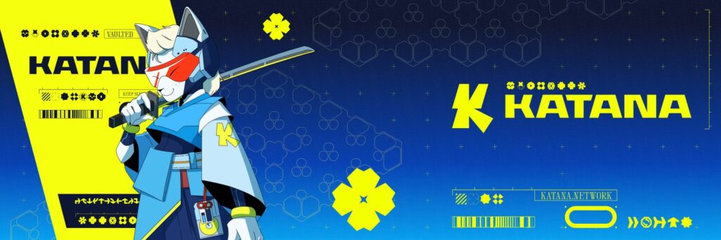 A sleek cover image featuring a glowing katana sword cutting through digital blockchain lines alongside a futuristic KAT token, symbolizing speed, precision, and innovation in the Web3 ecosystem.