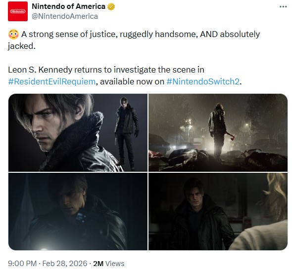 Nintendo's Resident Evil 9 Leon Kennedy Post Goes Viral