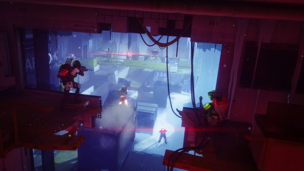 Runners coordinate their approach in the Cryo Archive to avoid high-risk encounters while hunting for rare artifacts.