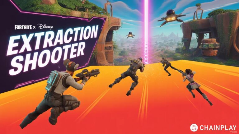 Fortnite Disney extraction shooter gameplay concept with characters heading to extraction zone