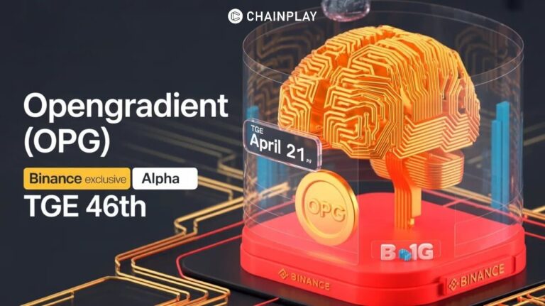 OpenGradient OPG Binance TGE decentralized AI blockchain network visualization