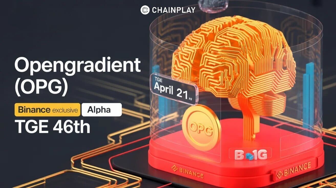 OpenGradient OPG Binance TGE decentralized AI blockchain network visualization