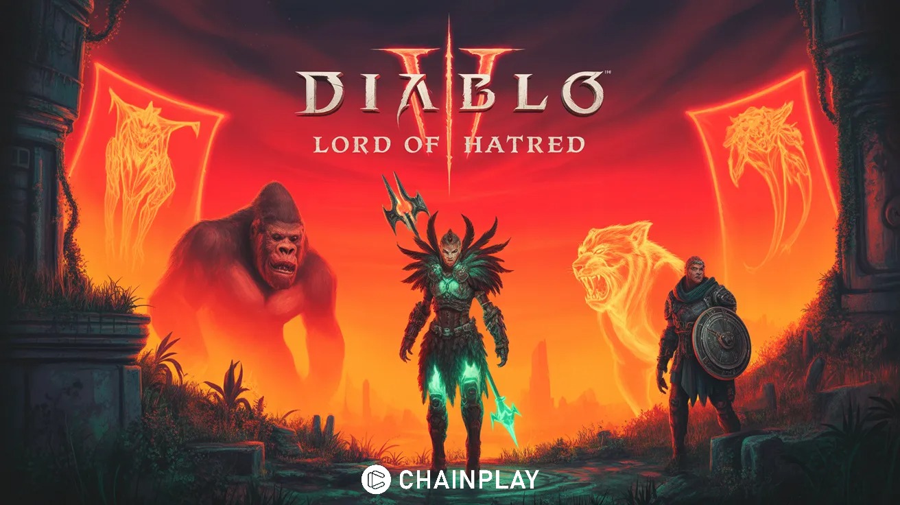 Spiritborn warrior channeling animal spirits in the jungles of Nahantu for Diablo 4 Vessel of Hatred.