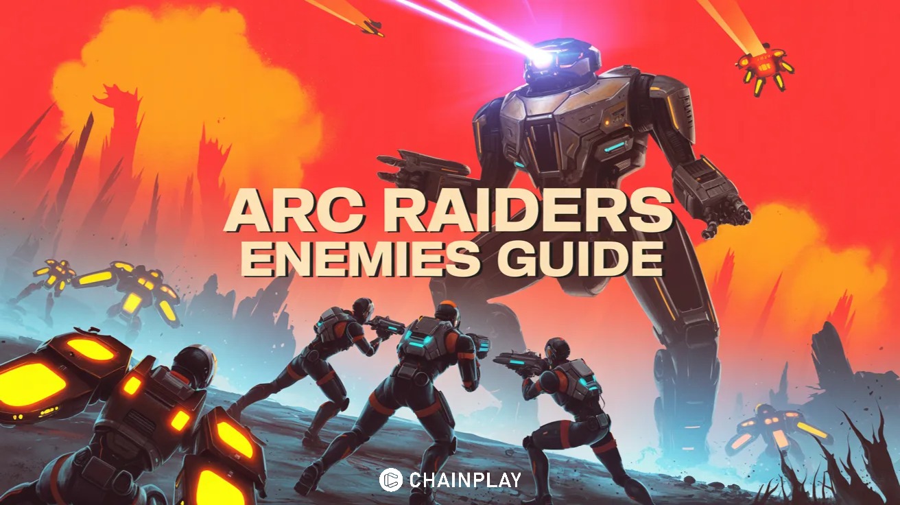 Arc Raiders enemies including Queen and drones in battle scene