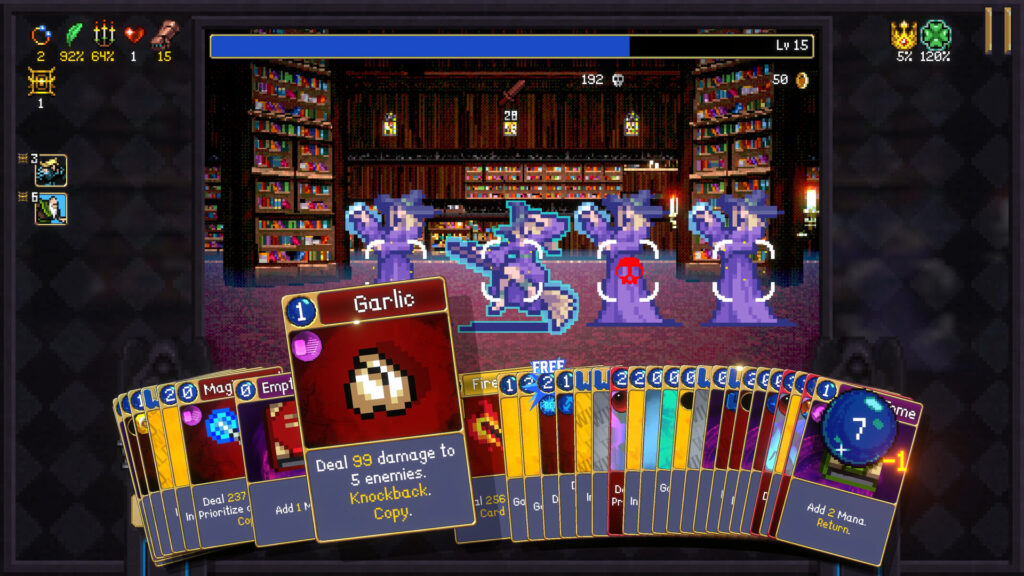 High-Level Deckbuilding and Enemy Swarms