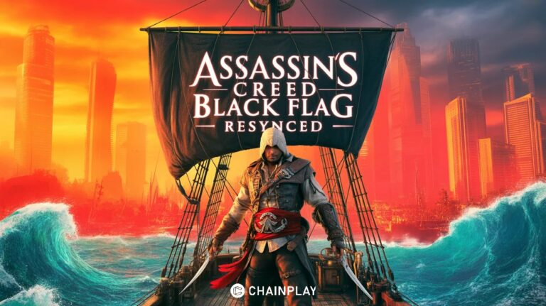 Edward Kenway on the deck of the Jackdaw in Assassin's Creed Black Flag Resynced.