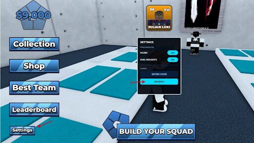 How to Redeem Codes in Build a Blue Lock Squad