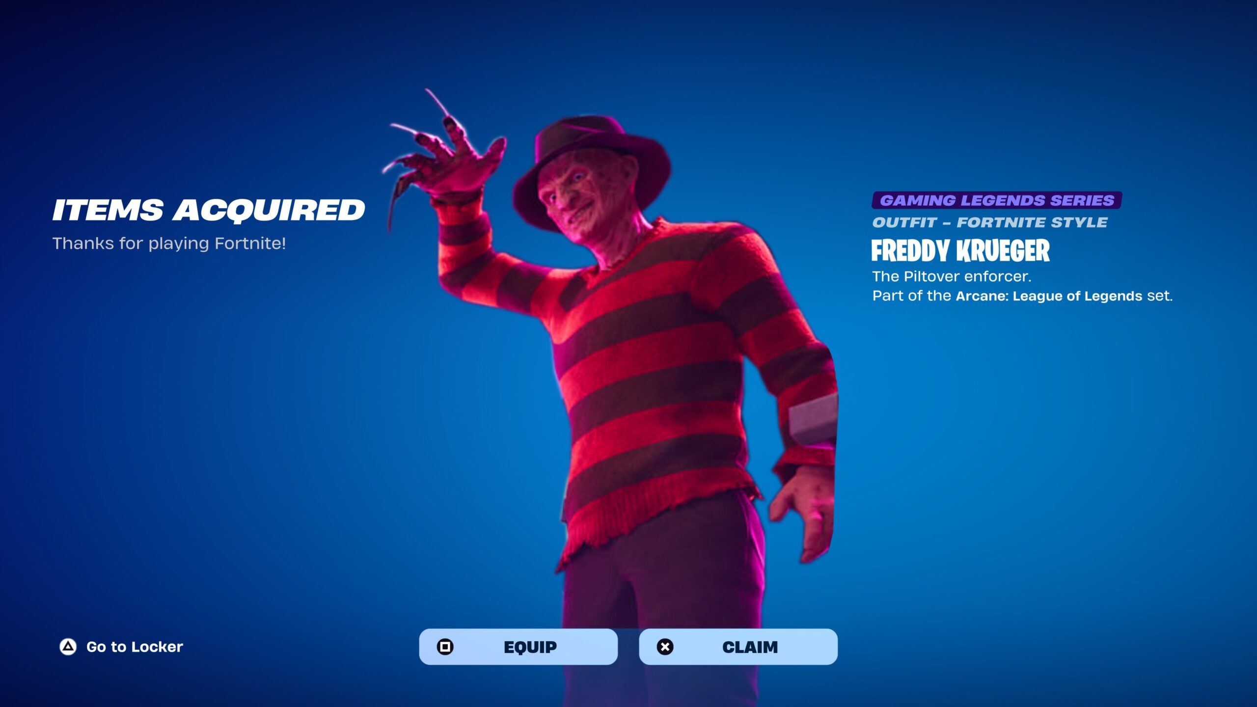 Fortnite Freddy Krueger skin